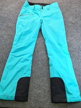 Obermeyer Malta Ski Pants 4 Rainforest Insulated Patchwork Winter Snowy Outdoor